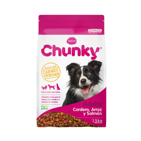 Chunky cordero, arroz y salmón